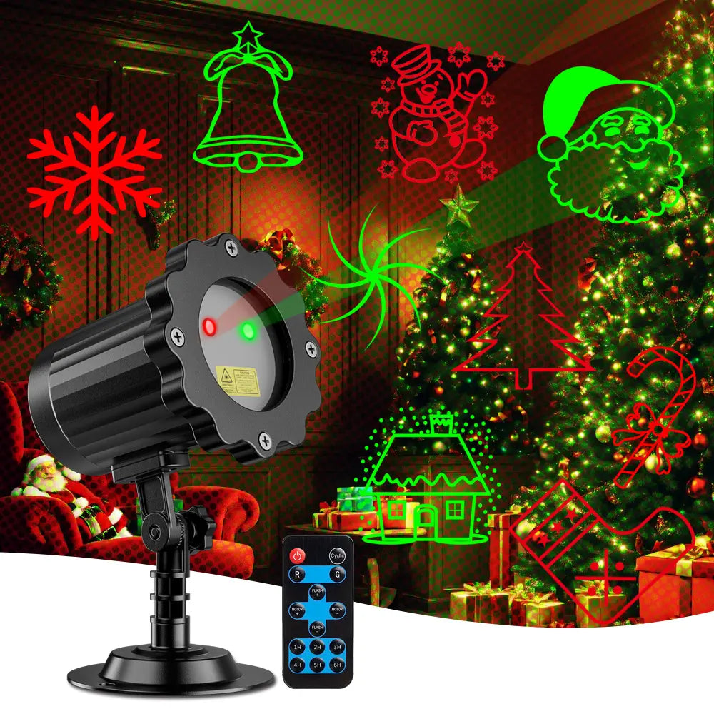 Christmas multi-pattern remote control laser