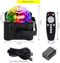 Disco Light Sound Activated LED Light 6 Colors for Home Room