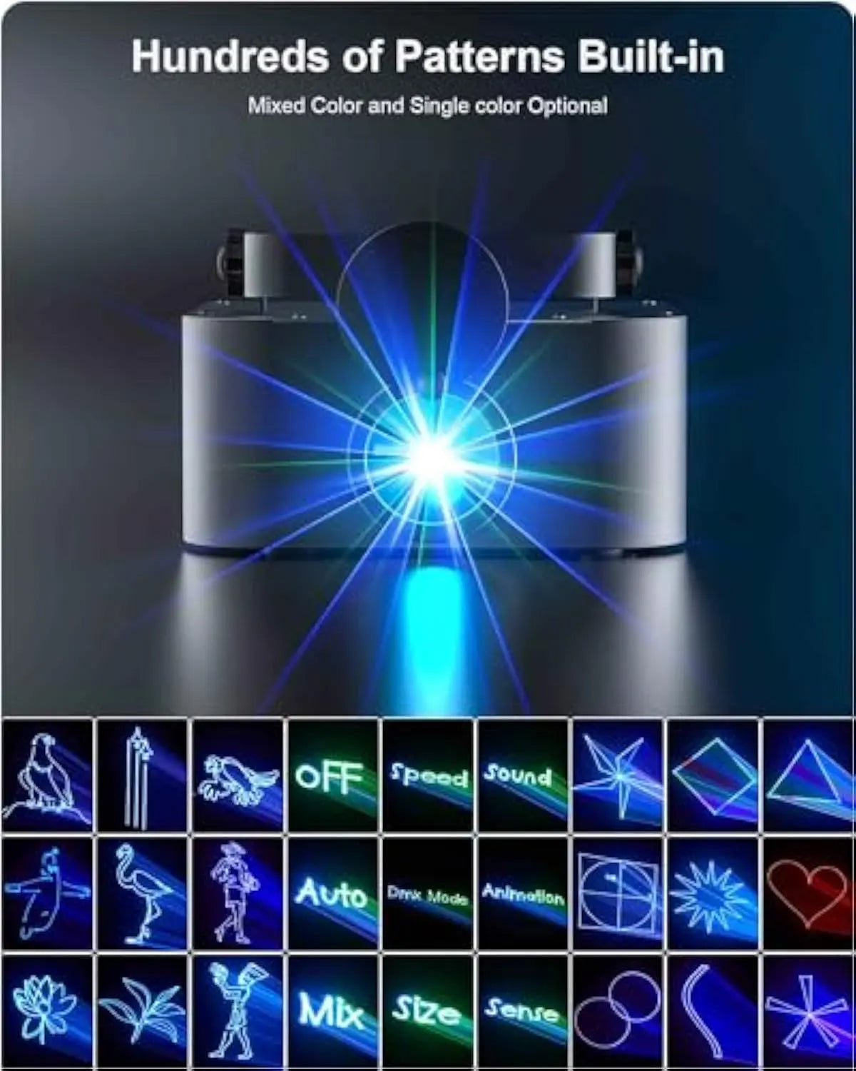 3D animation laser machine, RGBW party laser light