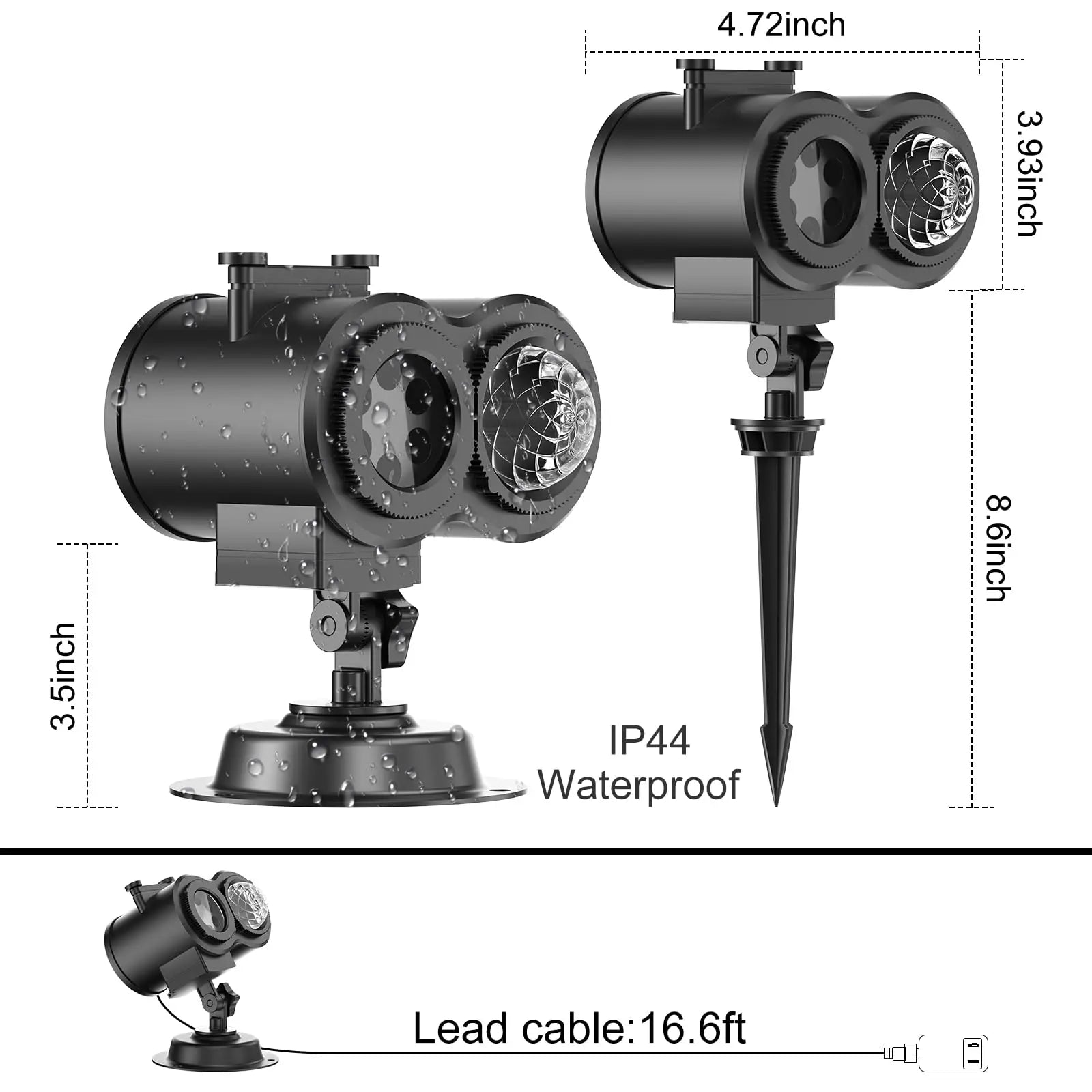 Christmas multi-pattern remote control projector light