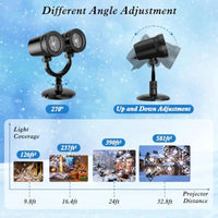 2024 dual-head Christmas snowflake projector light